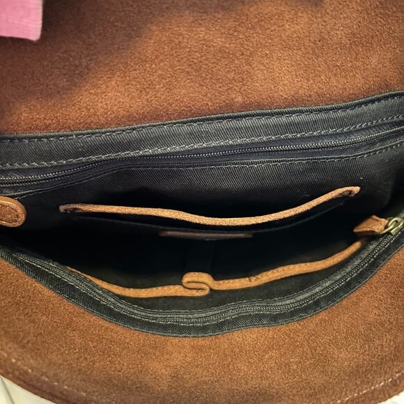 Rachel Zoe Fringe Brown Chocolate Western Boho Suede Shoulder Bag - Picture 11 of 13